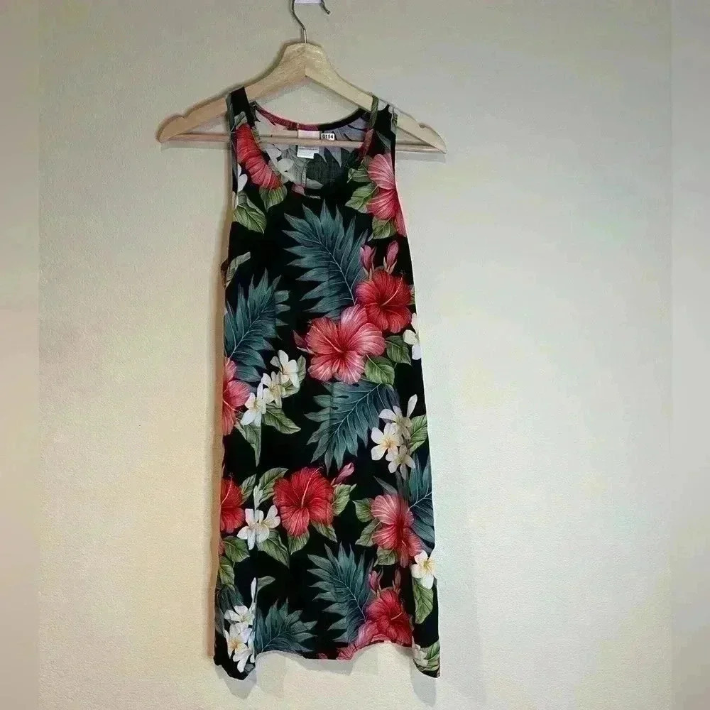 Hawaii floral dress S beach vacation summer made in‎ Hawaii USA